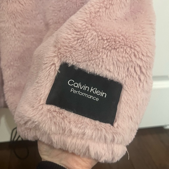 Calvin Klein Pink Faux Fur pullover - Picture 2 of 4